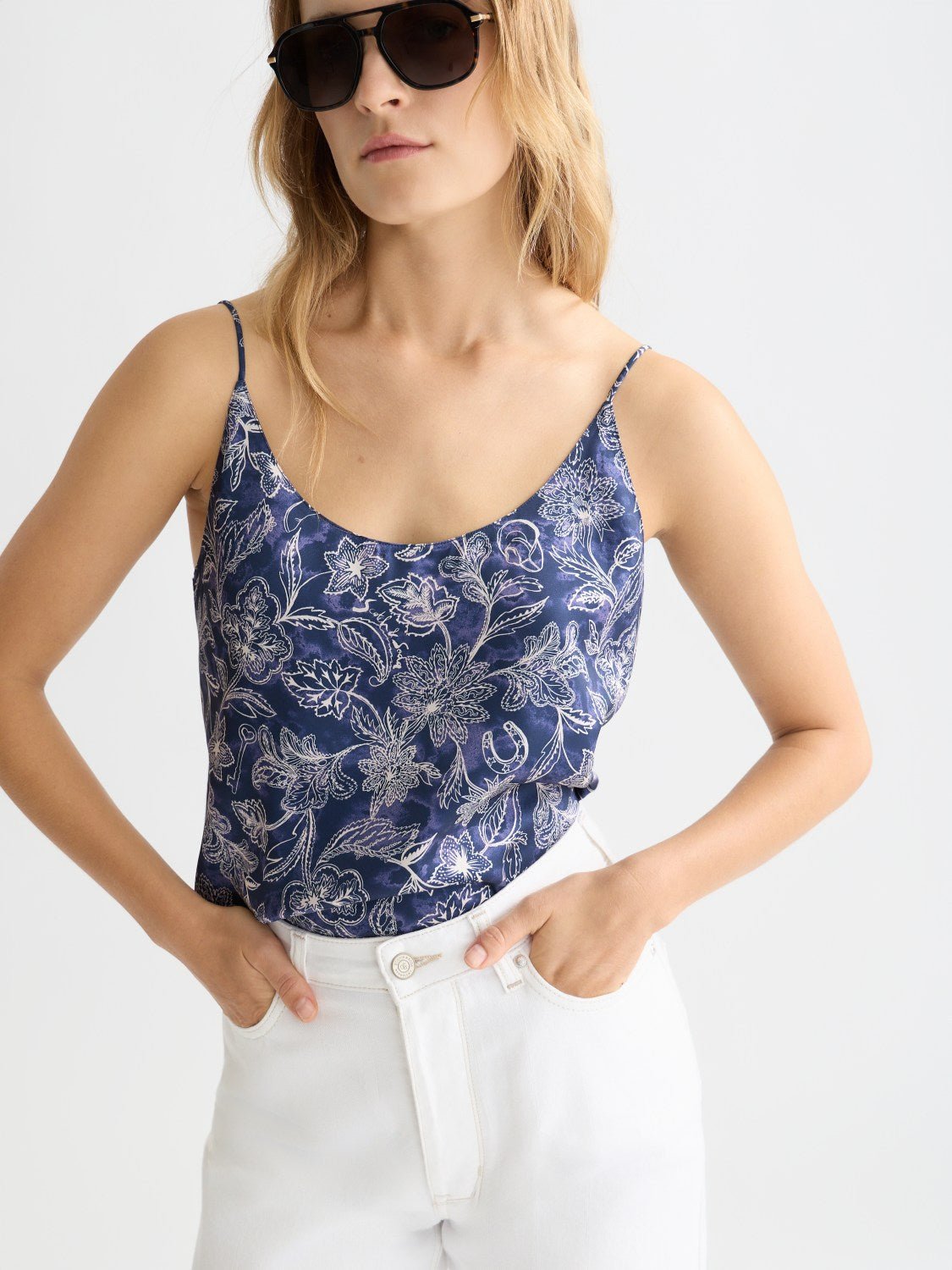 Printed Jersey Back Tank Top - Scotch & Soda South Africa