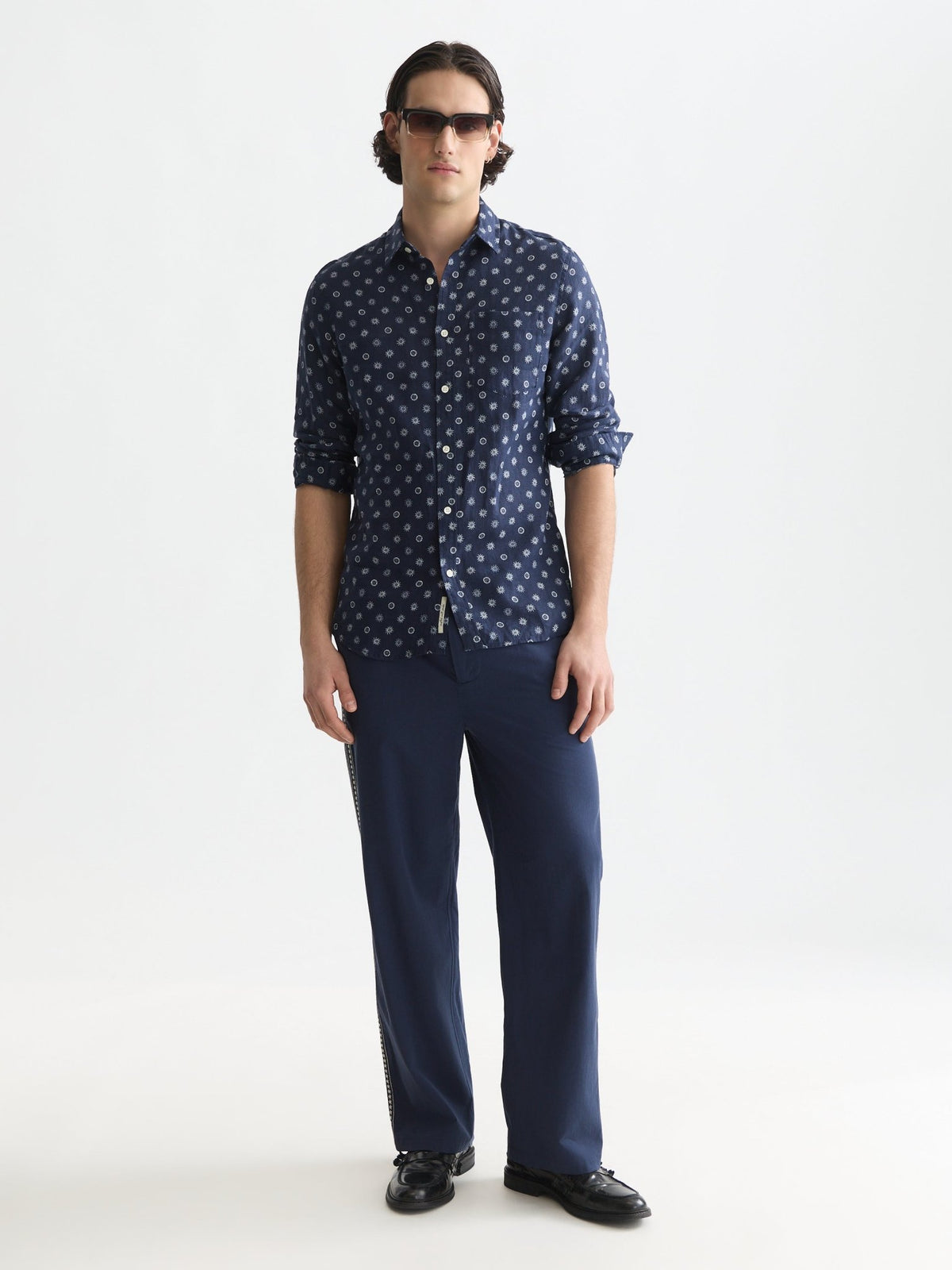 Printed Linen Regular-Fit Shirt - Scotch & Soda South Africa