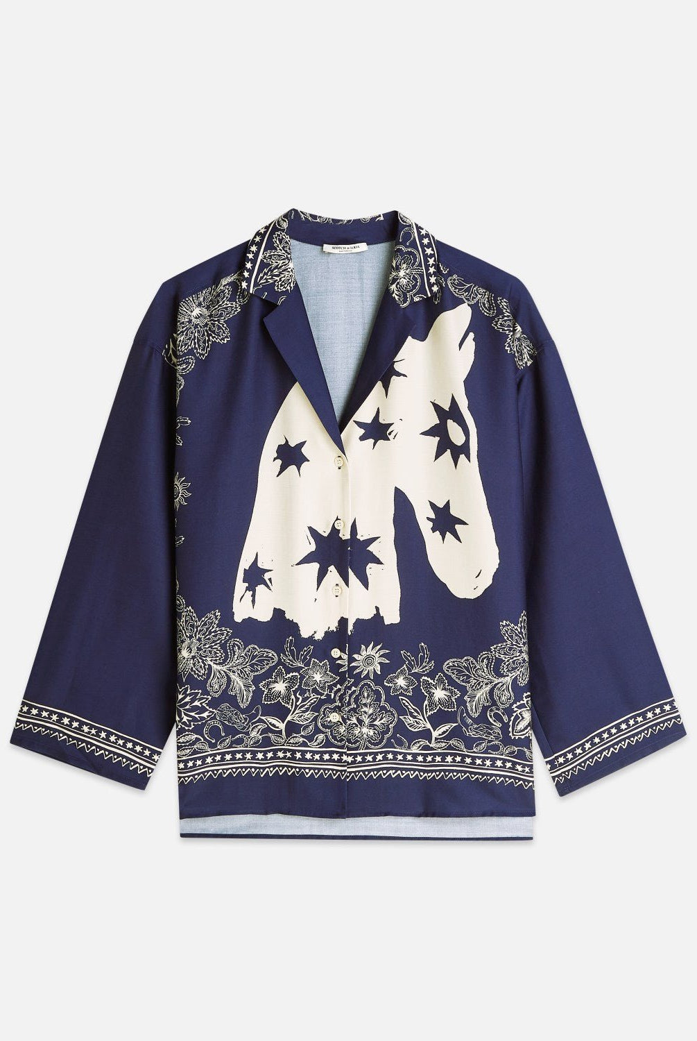 Printed Relaxed Fit Shirt - Scotch & Soda South Africa