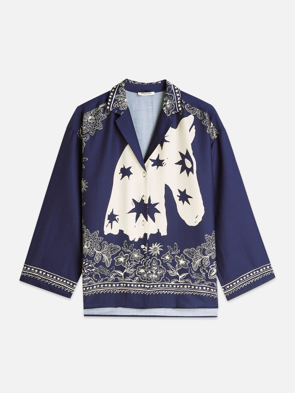 Printed Relaxed Fit Shirt - Scotch & Soda South Africa