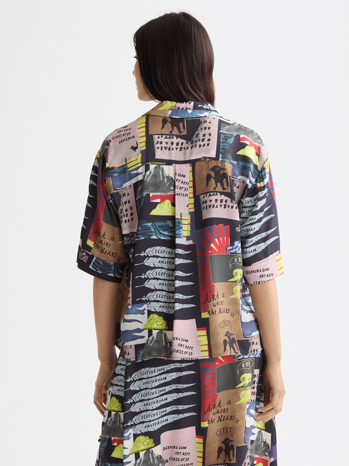 Printed Short Sleeve Fluid Shirt - Scotch & Soda South Africa