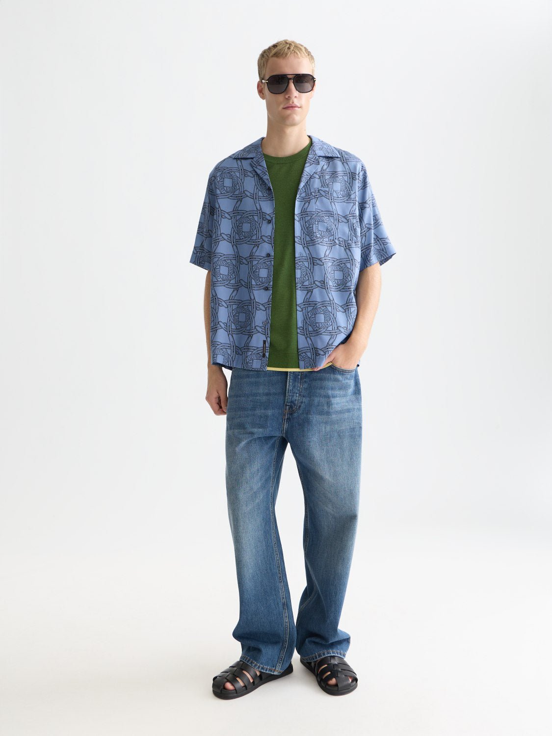 Printed Tencel Relaxed-Fit Shortsleeved Shirt - Scotch & Soda South Africa