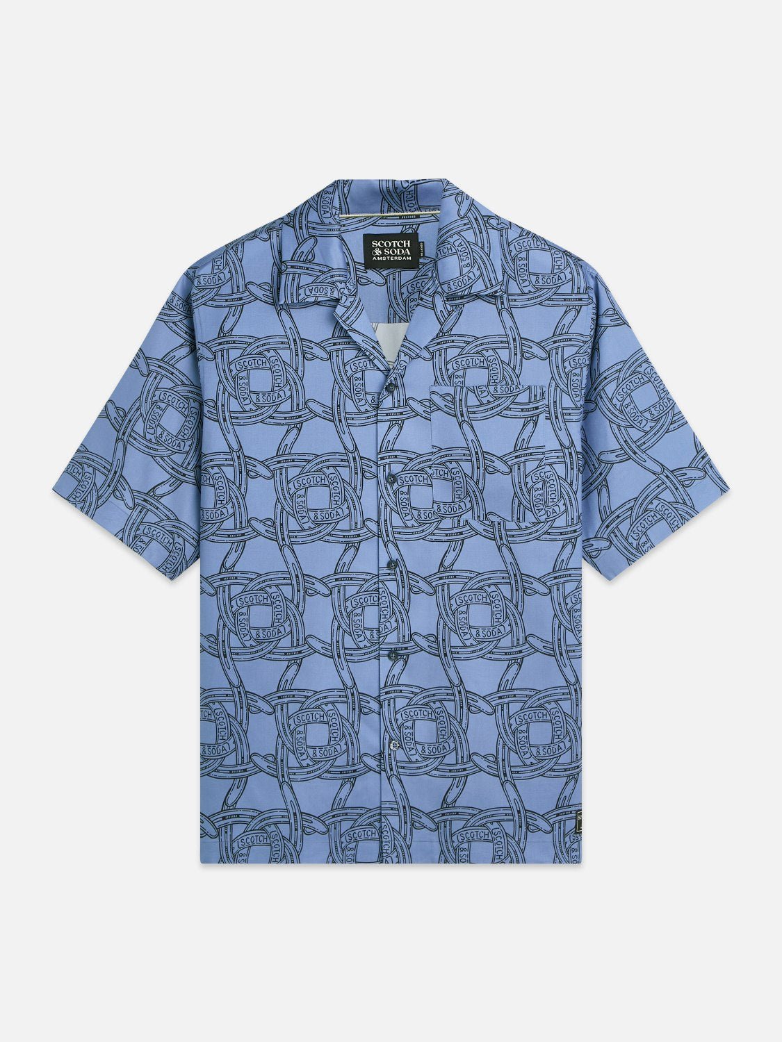 Printed Tencel Relaxed-Fit Shortsleeved Shirt - Scotch & Soda South Africa