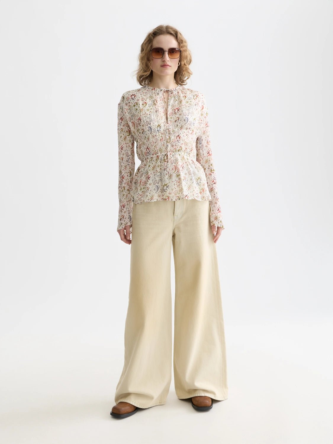 Printed Top With Tied Front - Scotch & Soda South Africa