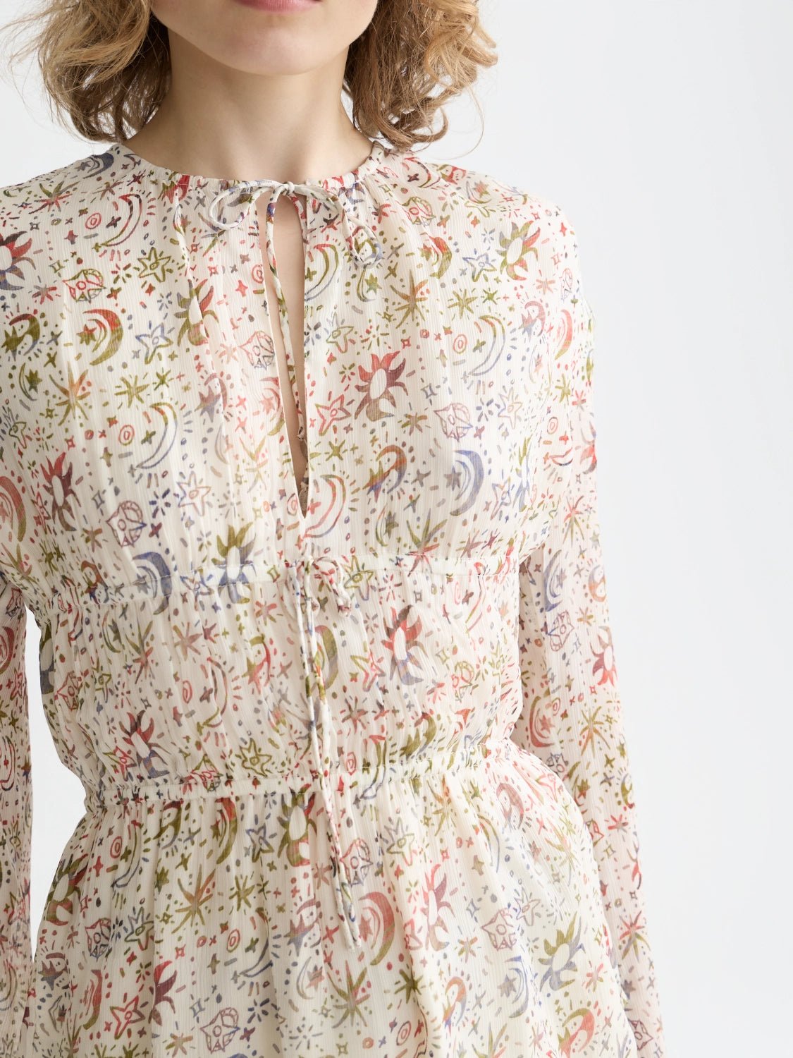 Printed Top With Tied Front - Scotch & Soda South Africa