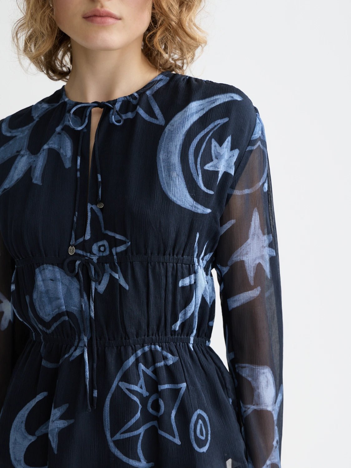 Printed Top With Tied Front - Scotch & Soda South Africa
