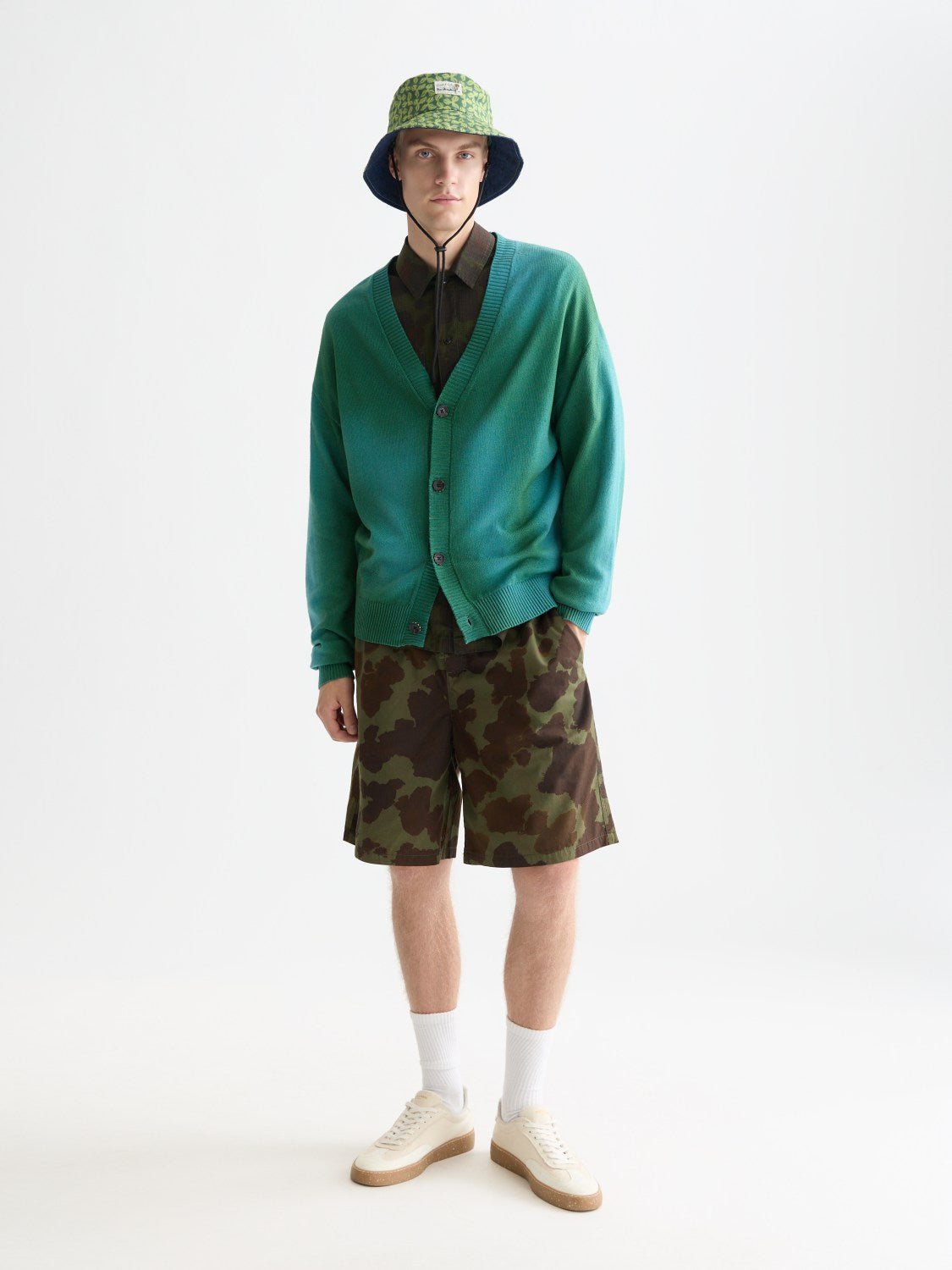 Printed Two Color Relaxedfit Cardigan - Scotch & Soda South Africa