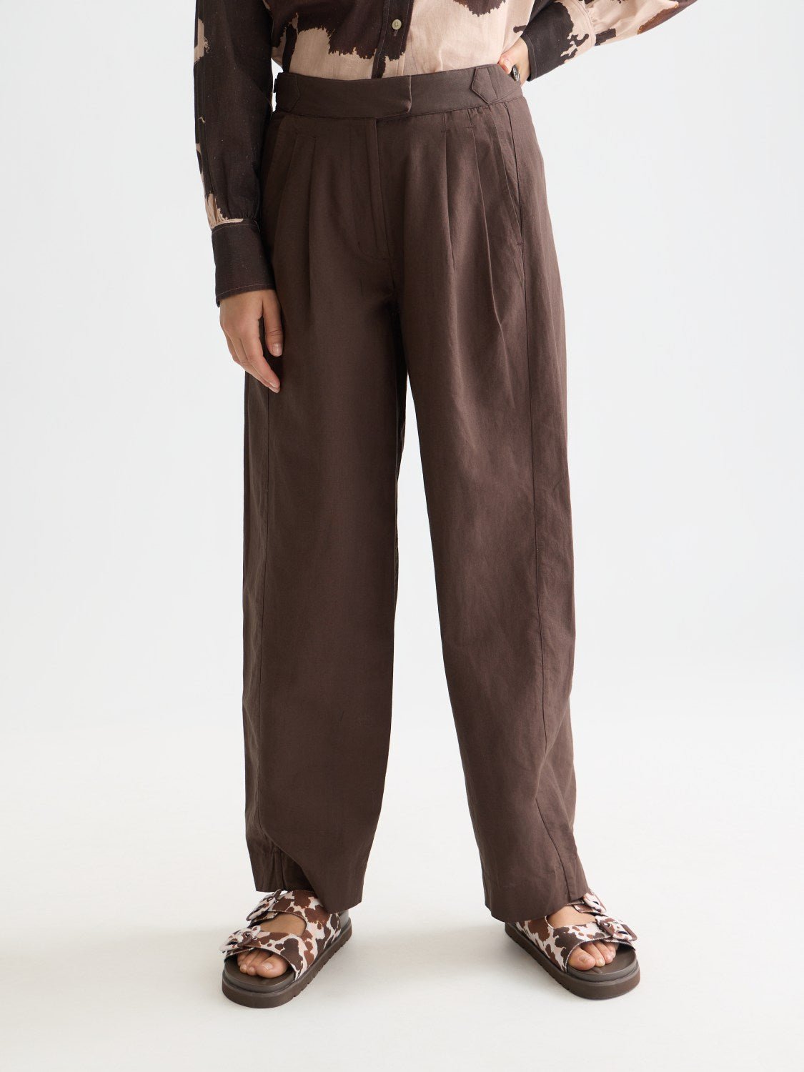 Quinn - Mid Rise Wide Leg Linen Cotton Pants - Scotch & Soda South Africa