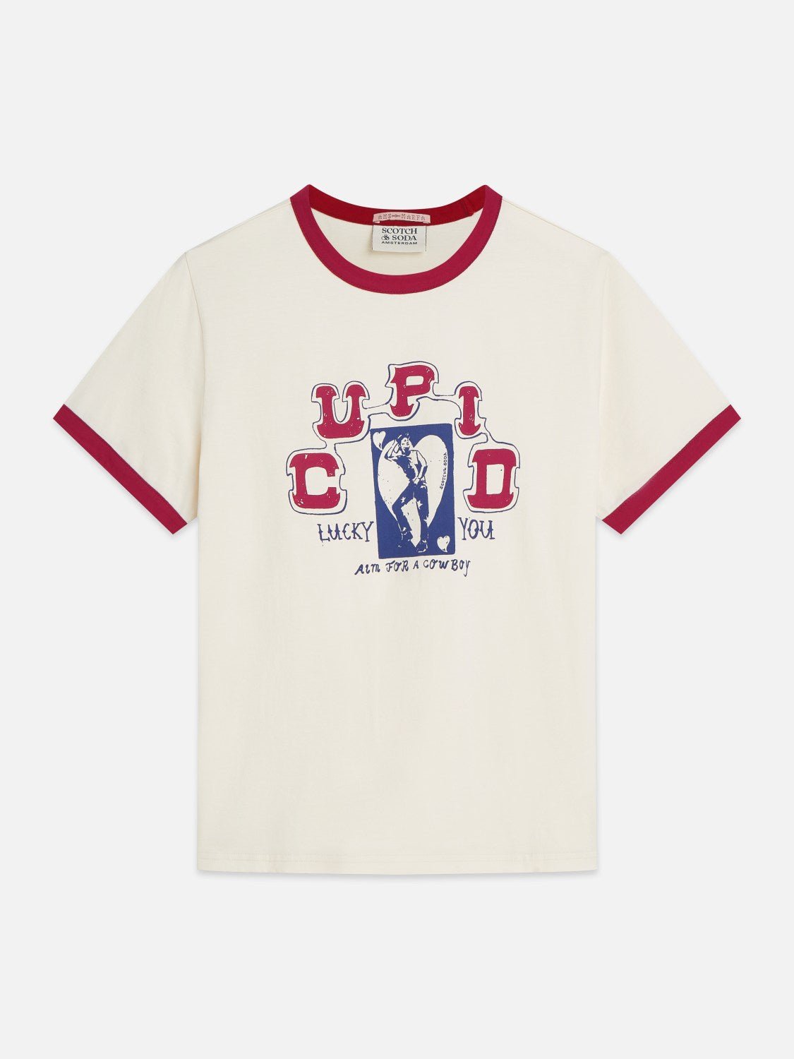Regular-Fit T-Shirt With Contrast Binding - Scotch & Soda South Africa