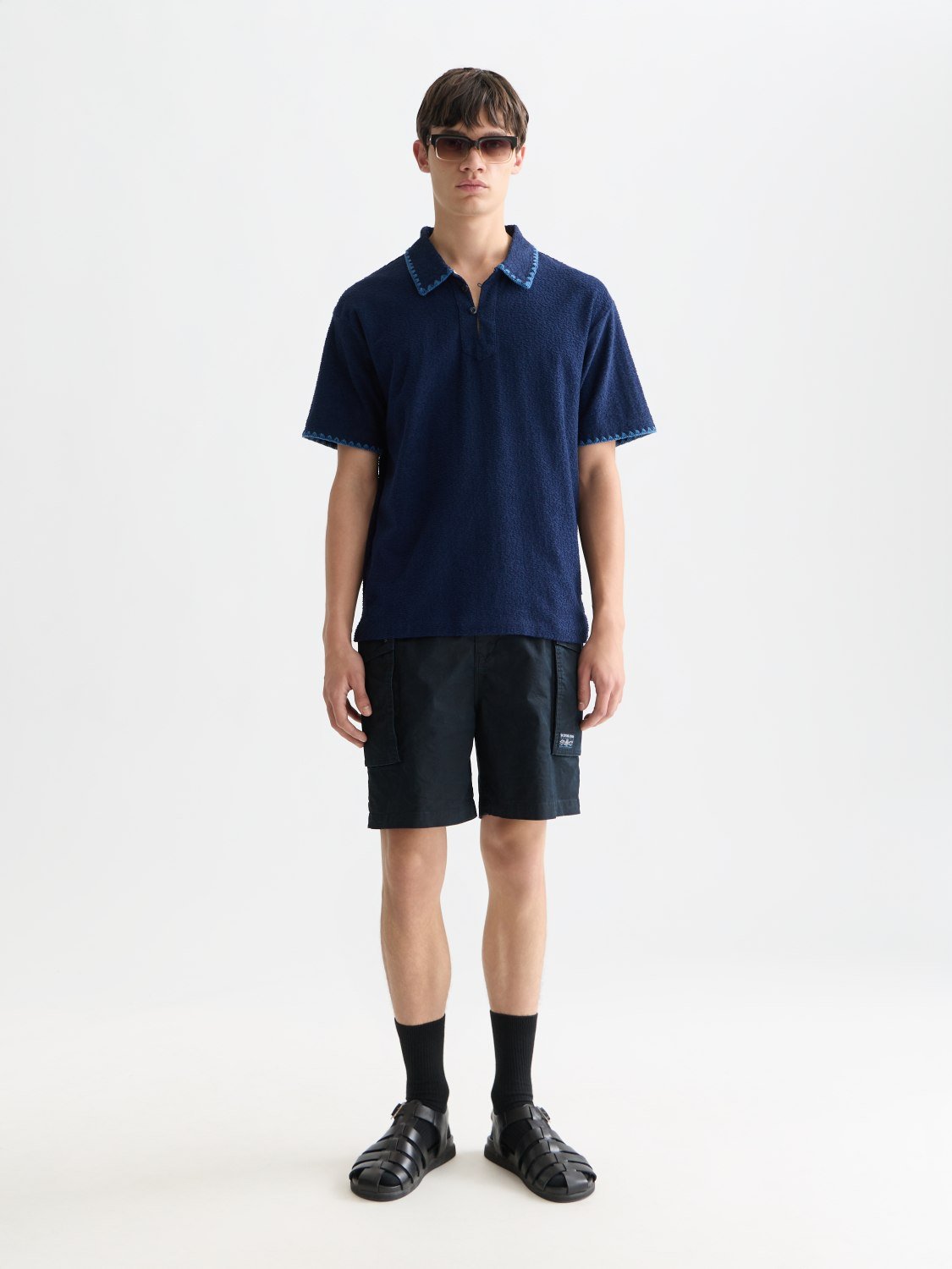 Relaxedfit Jacquard Towelling Polo - Scotch & Soda South Africa