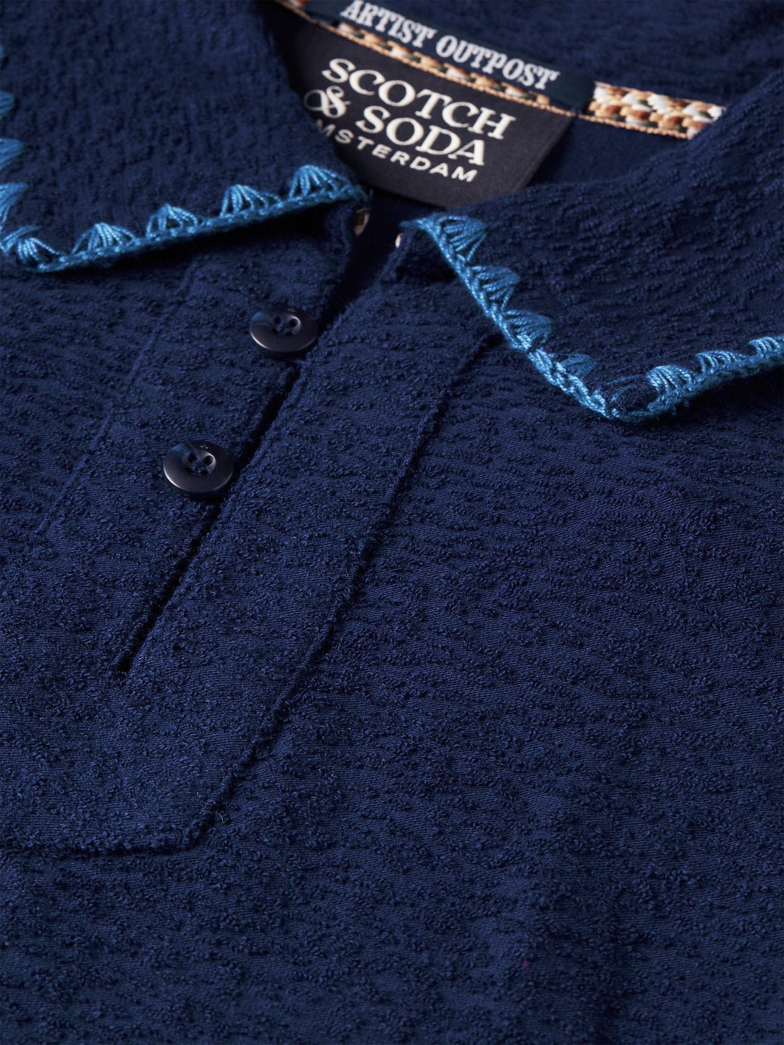 Relaxedfit Jacquard Towelling Polo - Scotch & Soda South Africa