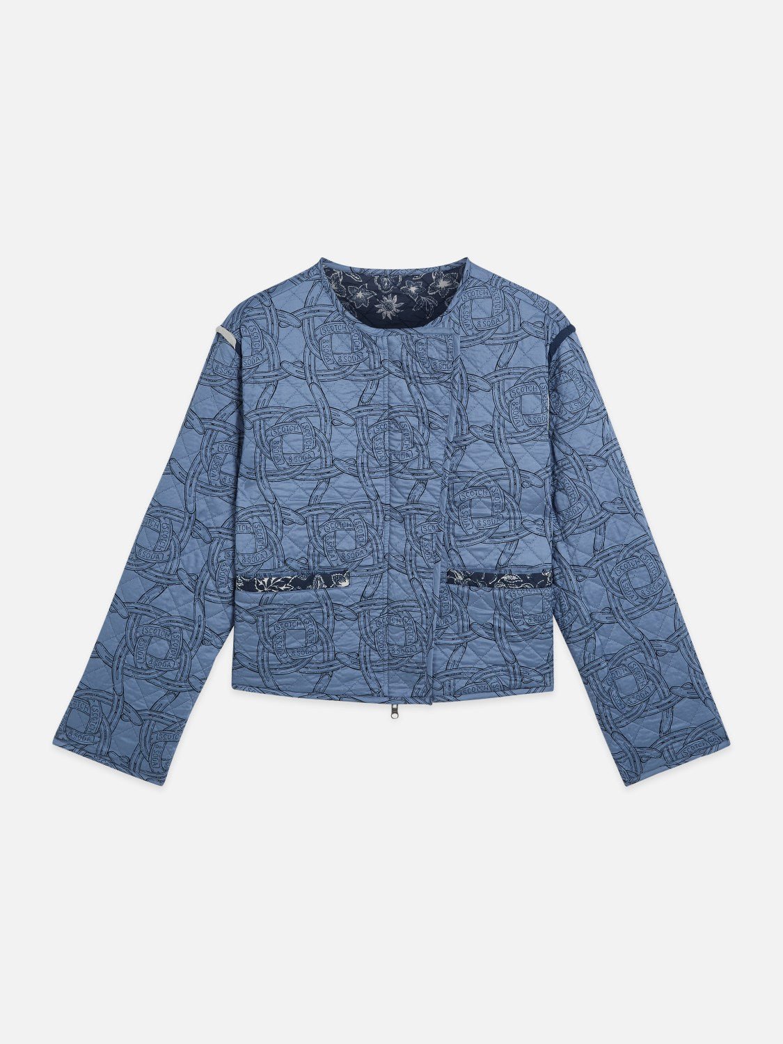 Reversible Printed Quilted Jacket - Scotch & Soda South Africa