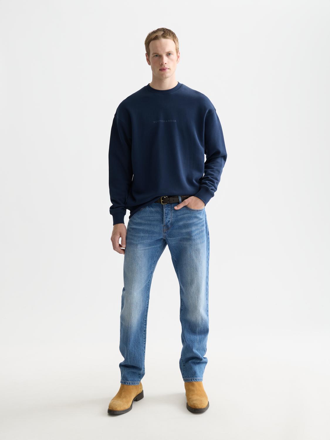 Seasonal Core Front Chest Logo Relaxed-Fit Sweatshirt - Scotch & Soda South Africa
