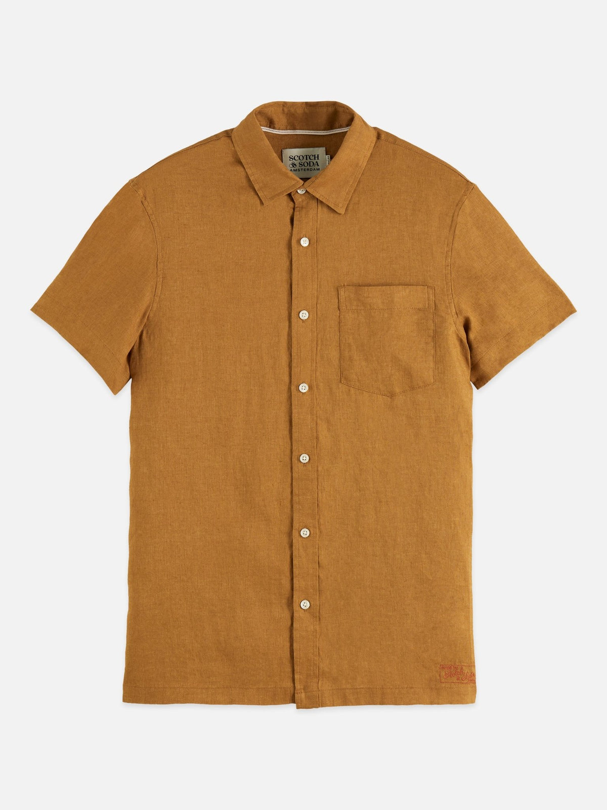 Seasonal Core Linen Regular-Fit Short Sleeve Shirt - Scotch & Soda South Africa