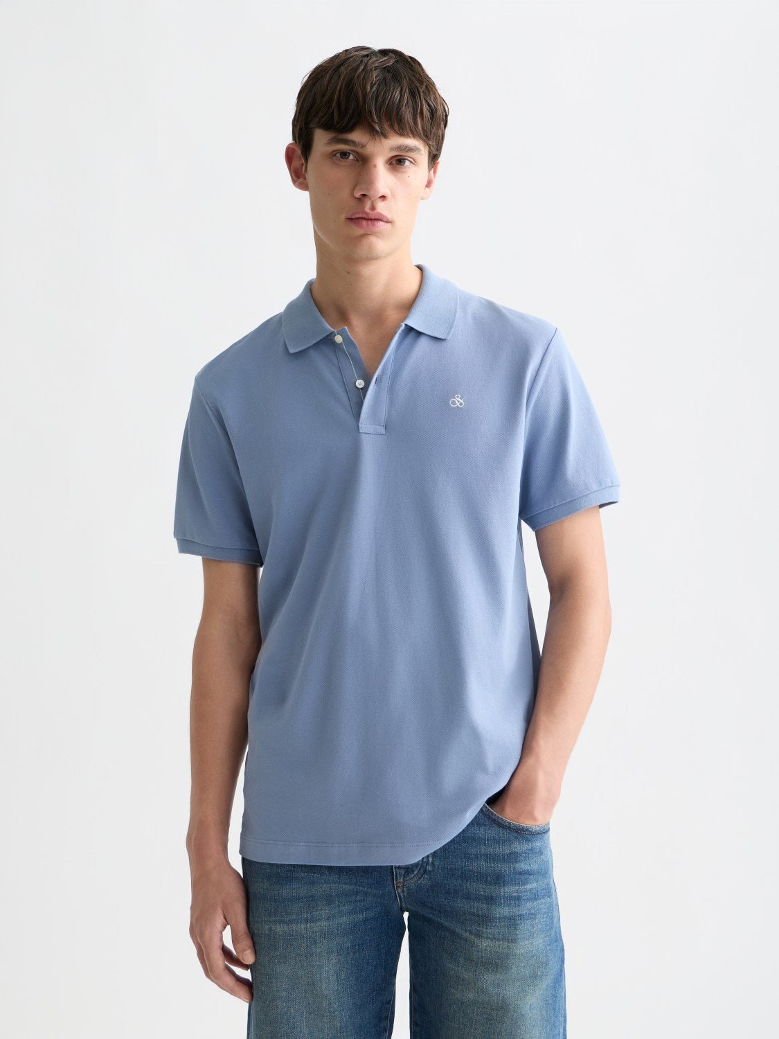 Seasonal Core Pique Chest Logo Polo - Scotch & Soda South Africa