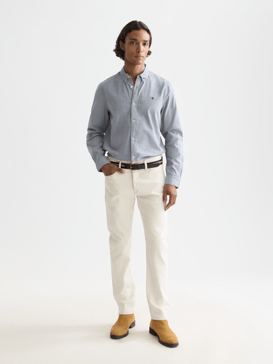 Seasonal Core Solid Oxford Regular-Fit Shirt - Scotch & Soda South Africa