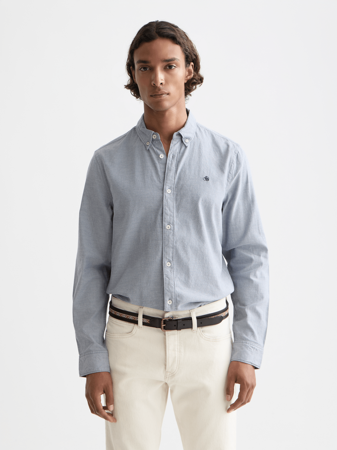 Seasonal Core Solid Oxford Regular-Fit Shirt - Scotch & Soda South Africa