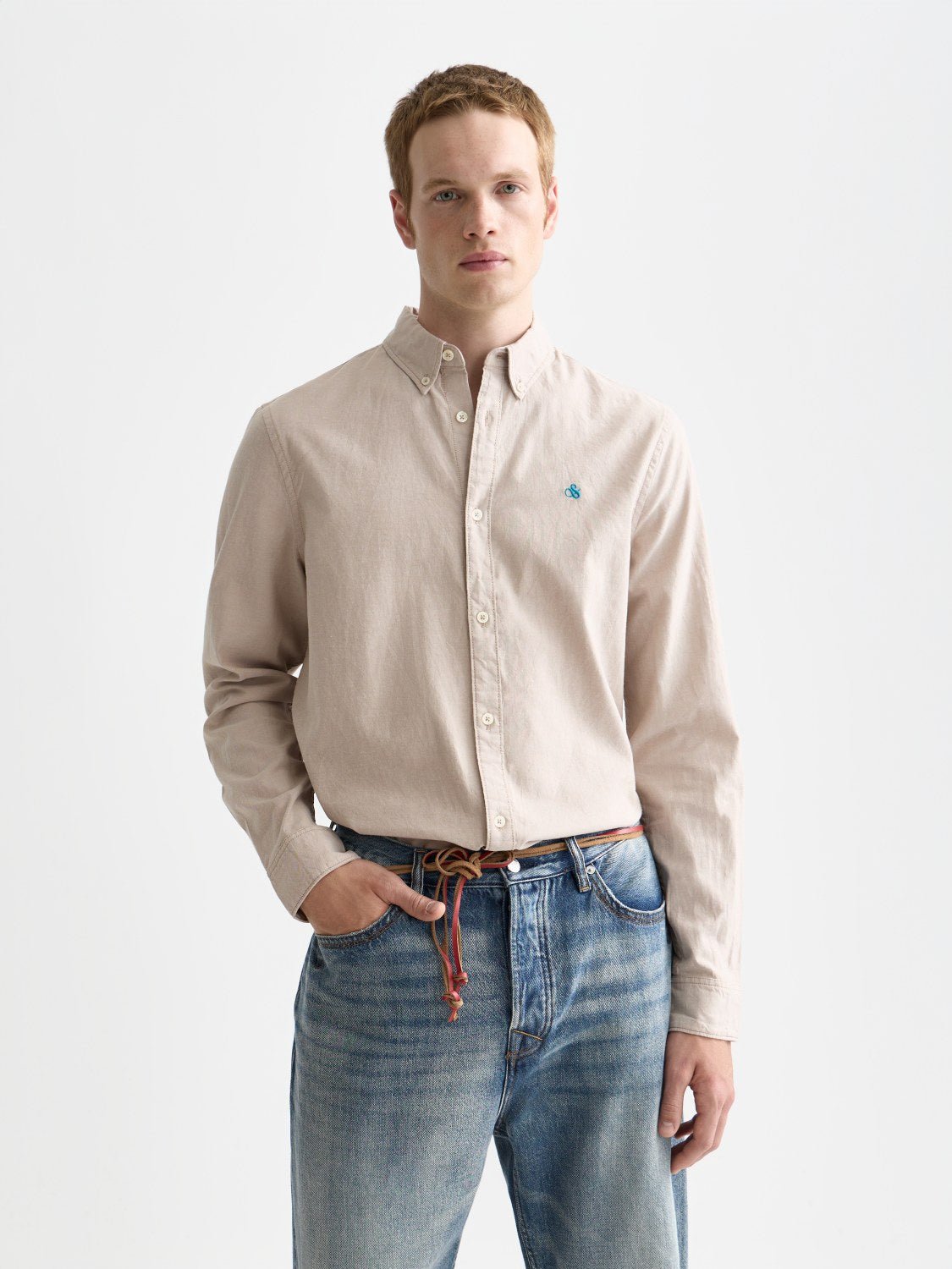Seasonal Core Solid Oxford Regular-Fit Shirt - Scotch & Soda South Africa