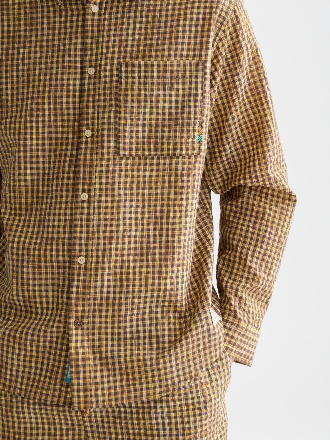 Seersucker Micro Check Relaxedfit Shirt - Scotch & Soda South Africa