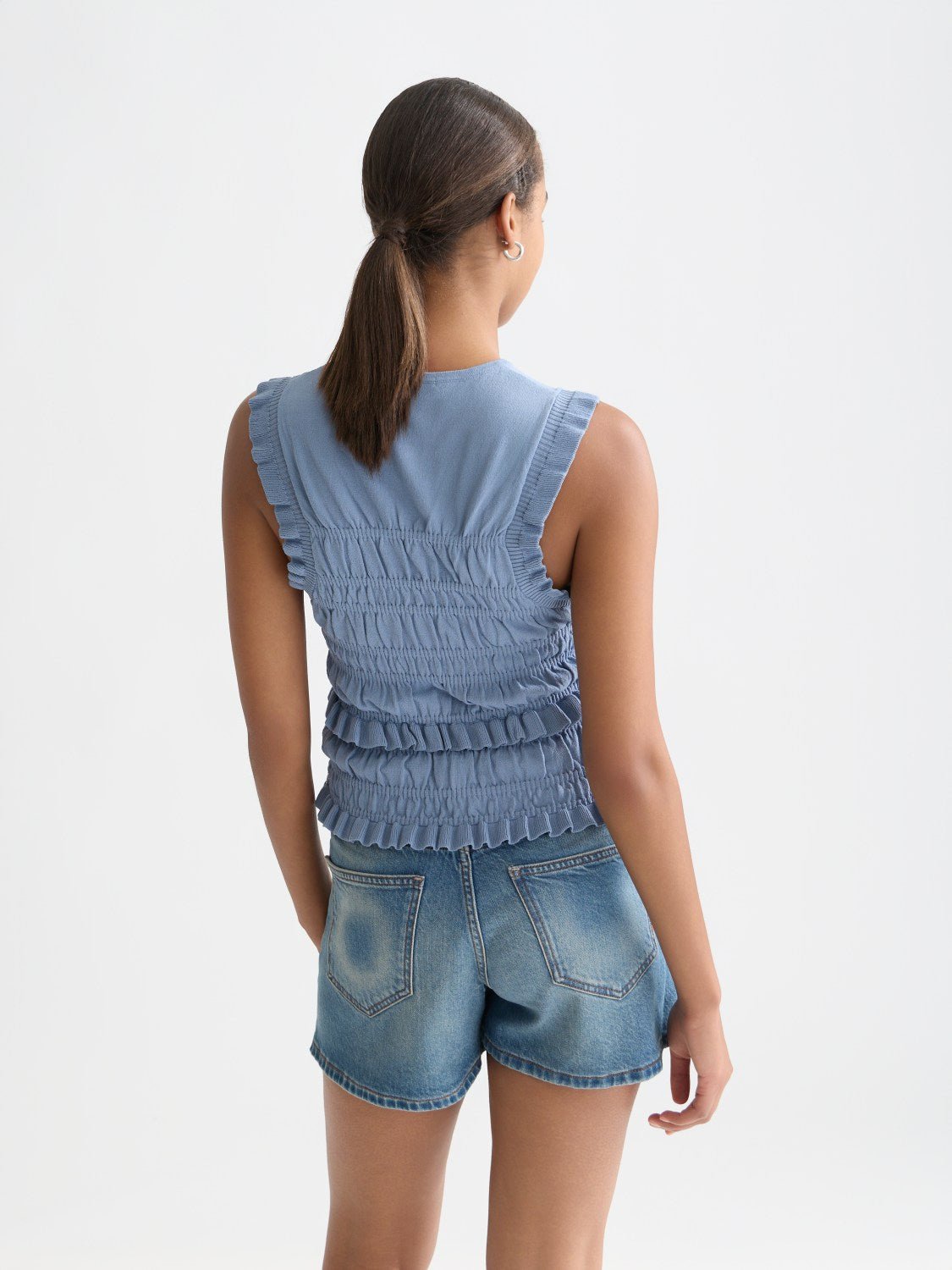 Smock Stitch Knitted Tank - Scotch & Soda South Africa