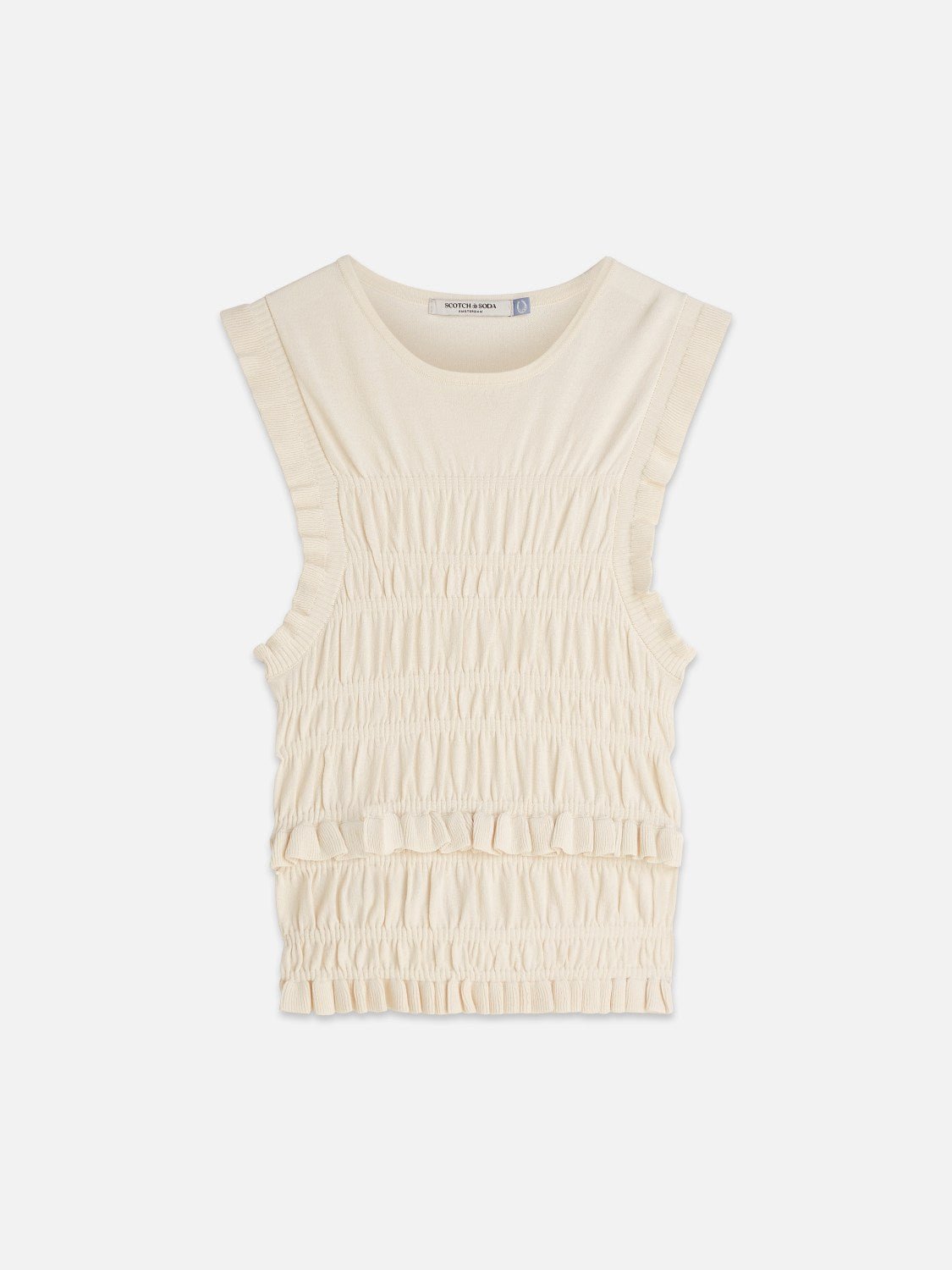 Smock Stitch Knitted Tank - Scotch & Soda South Africa