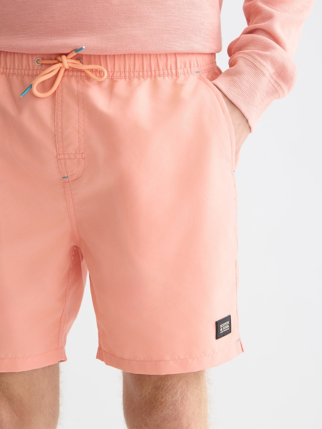 Solid Midlength Swim Shorts - Scotch & Soda South Africa