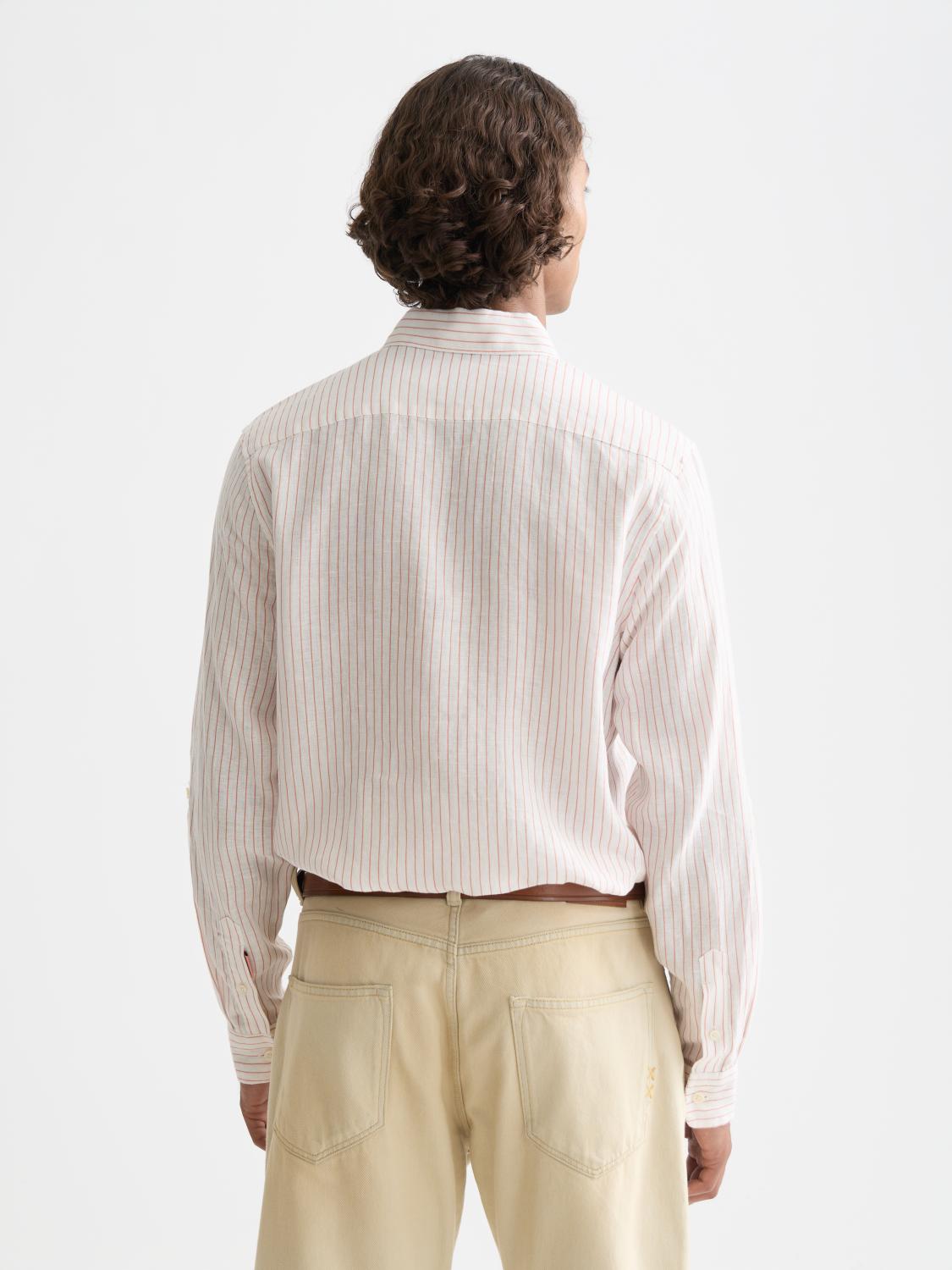 Striped Linen Regular-Fit Shirt - Scotch & Soda South Africa