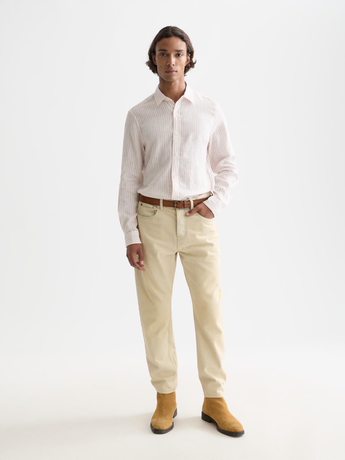 Striped Linen Regular-Fit Shirt - Scotch & Soda South Africa