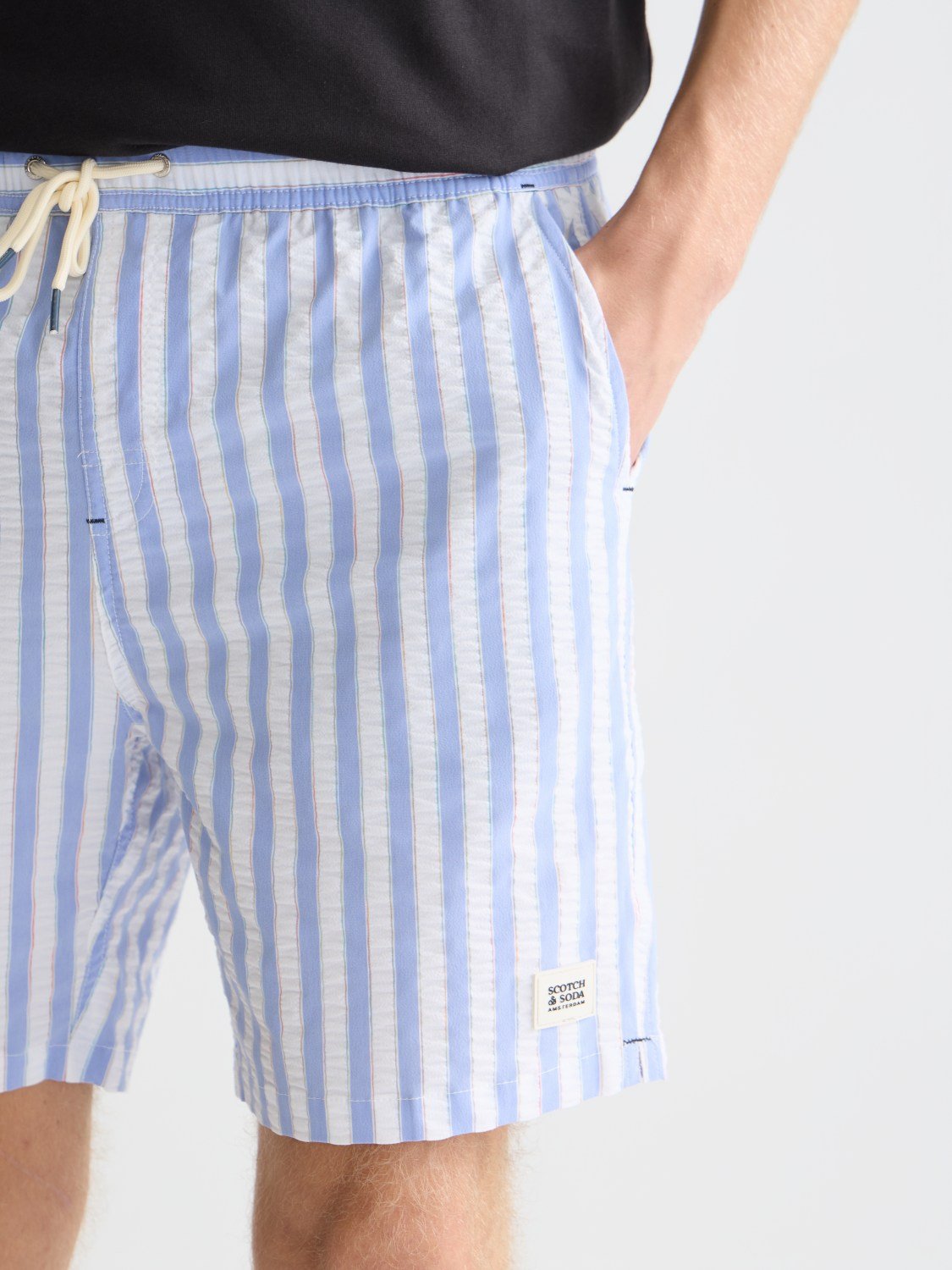 Striped Midlength Swim Shorts - Scotch & Soda South Africa