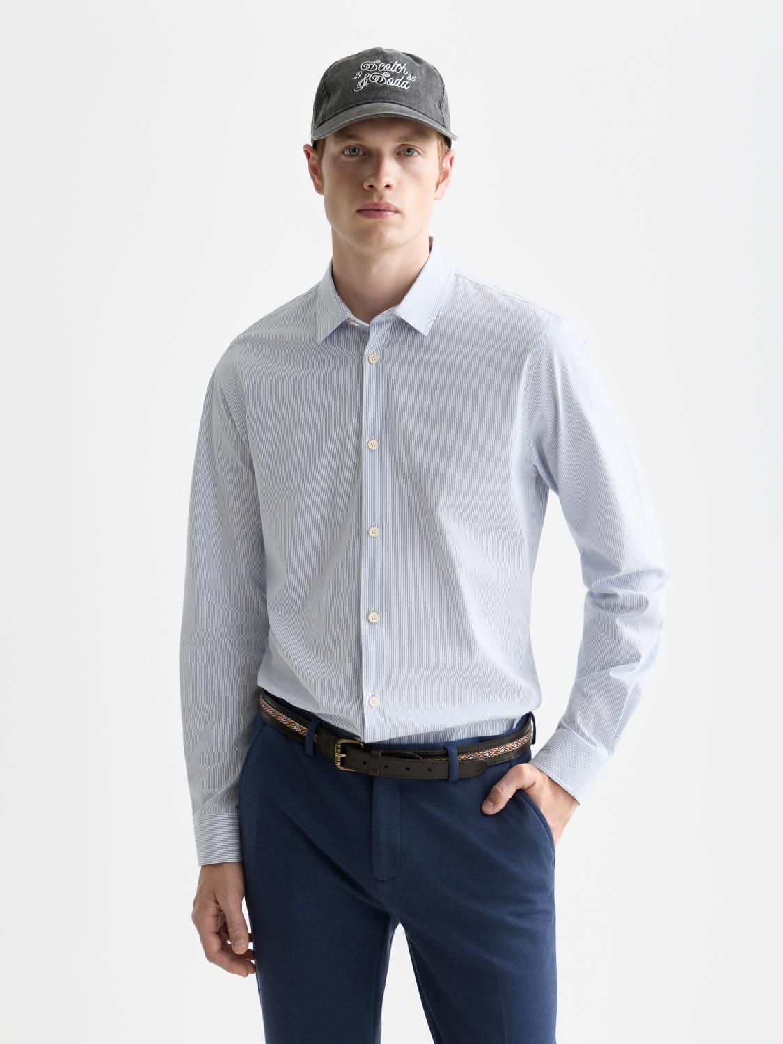 Striped Slim-Fit Poplin Shirt - Scotch & Soda South Africa