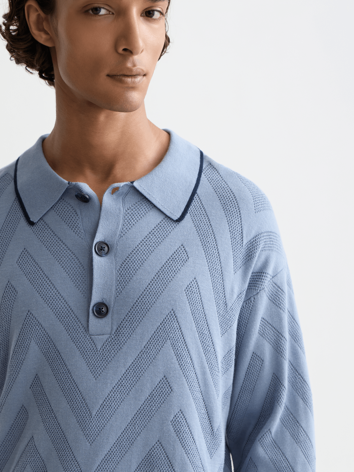 Structure Long Sleeve Polo - Scotch & Soda South Africa