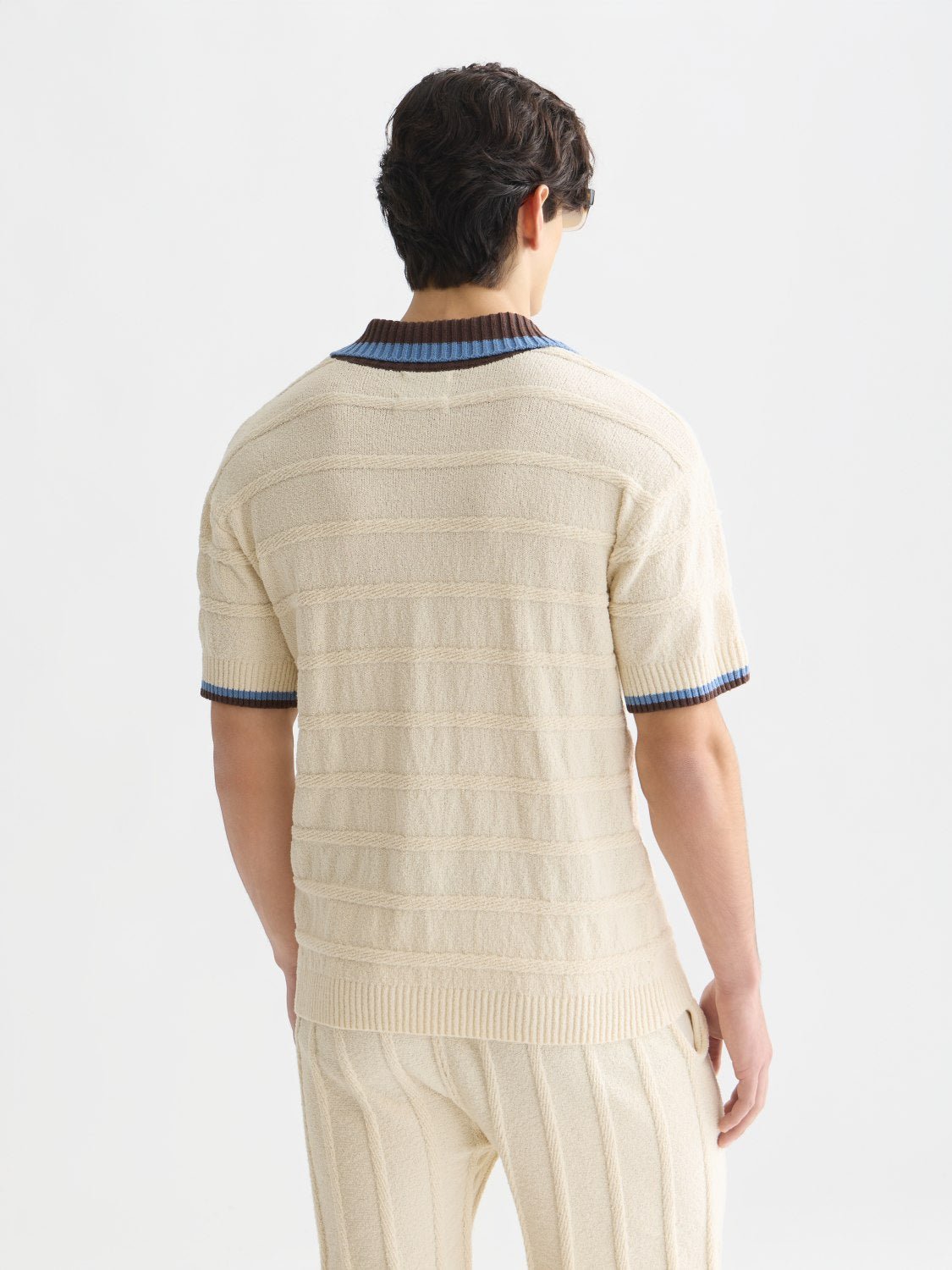 Structured Knitted Loosefit Polo - Scotch & Soda South Africa