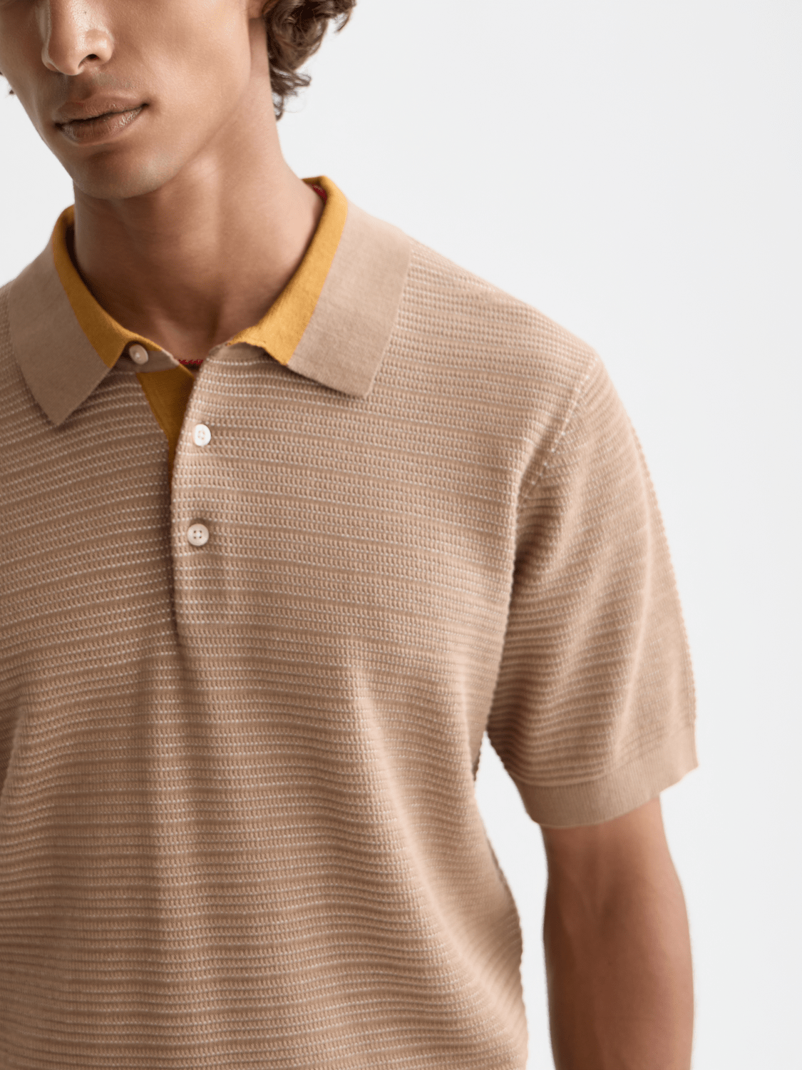 Structured Knitted Regular-Fit Polo - Scotch & Soda South Africa