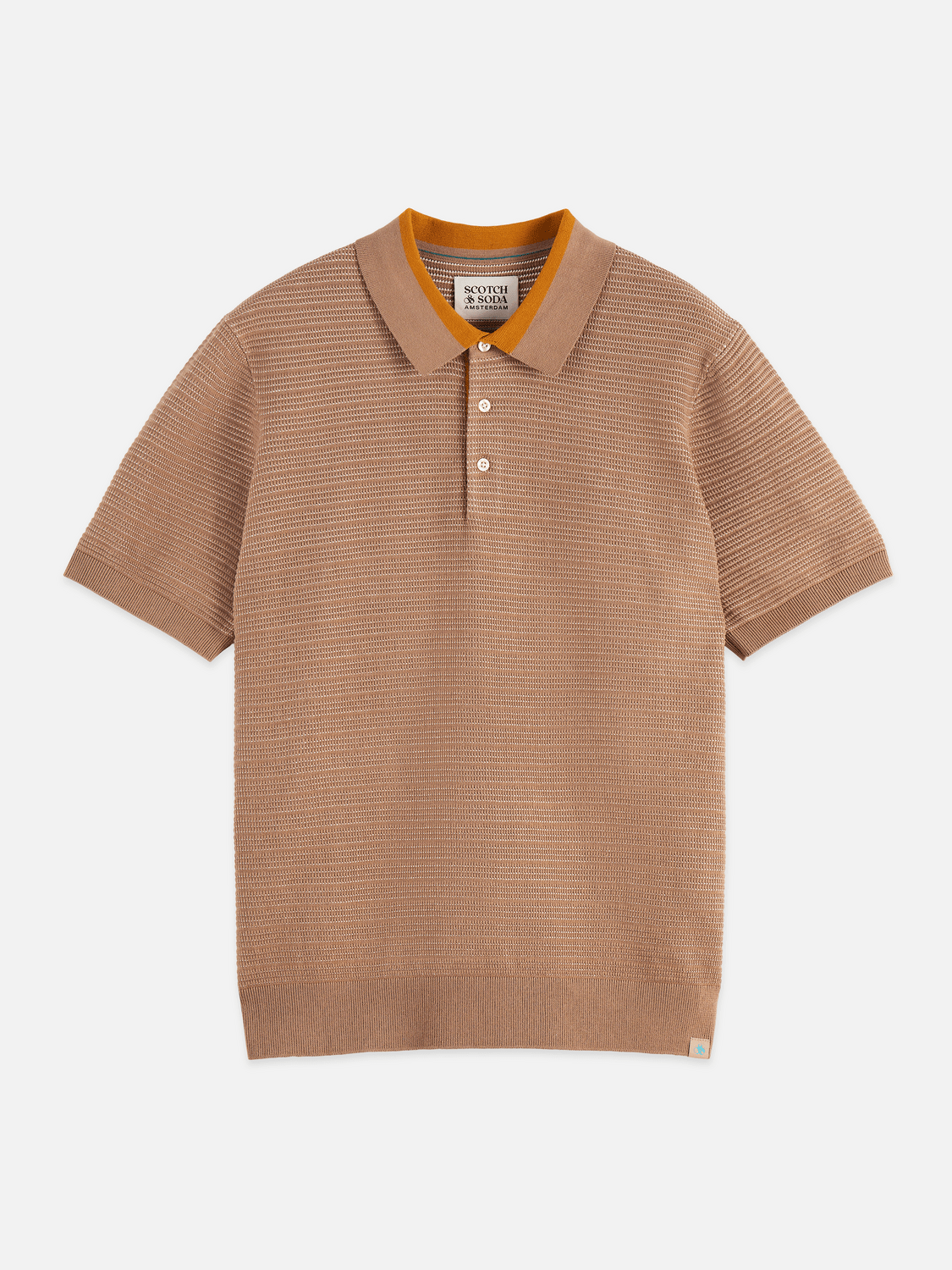 Structured Knitted Regular-Fit Polo - Scotch & Soda South Africa