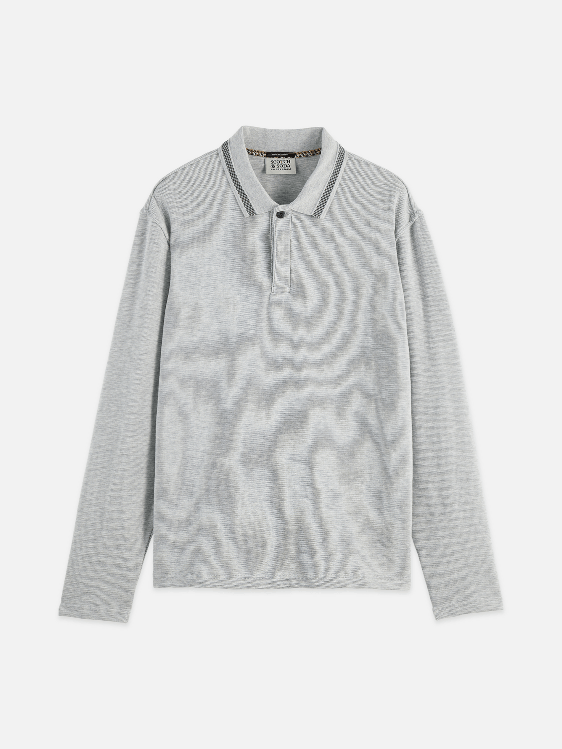 Structured Relaxed-Fit Long-Sleeved Polo - Scotch & Soda South Africa