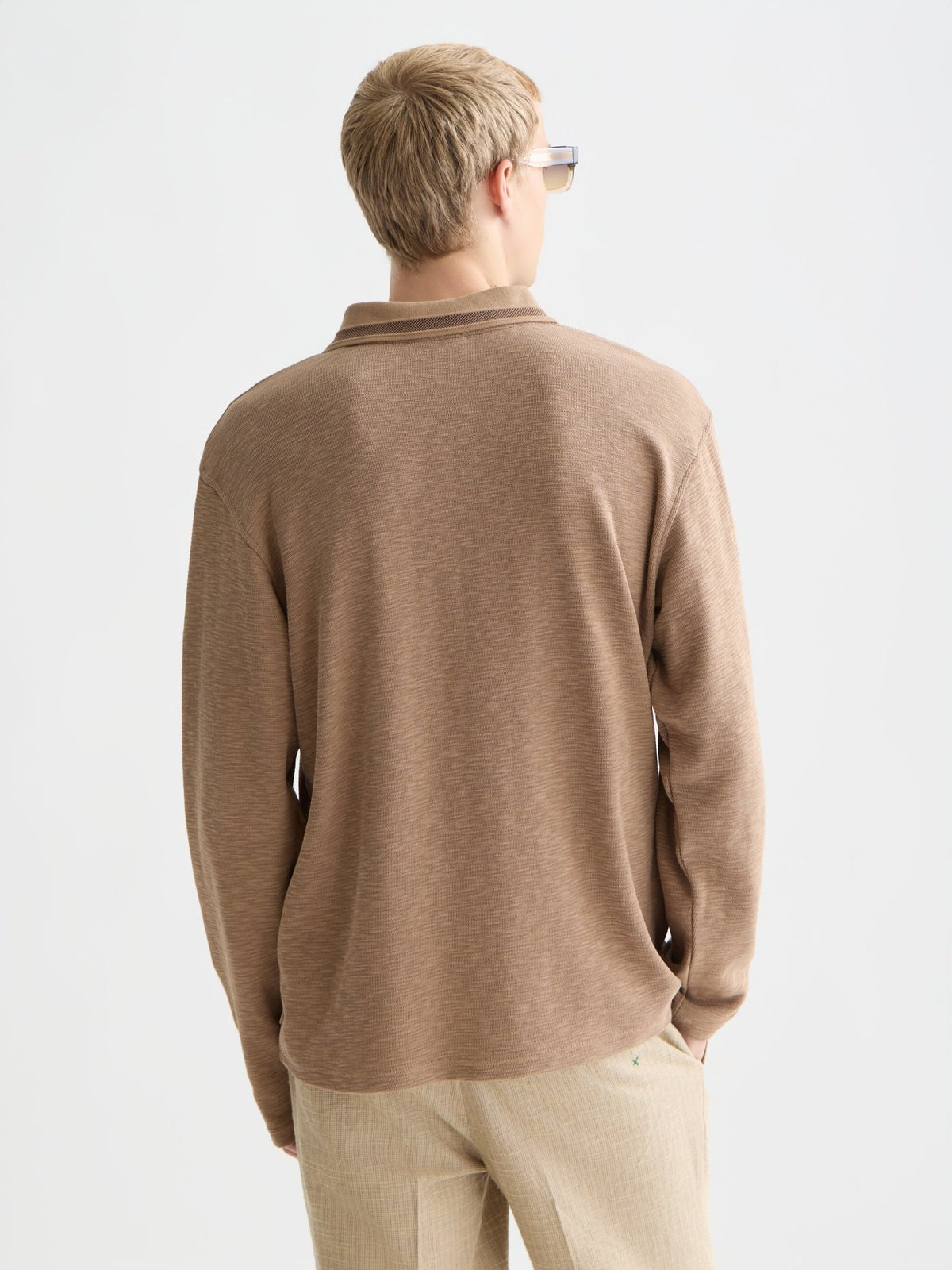 Structured Relaxed-Fit Long-Sleeved Polo - Scotch & Soda South Africa