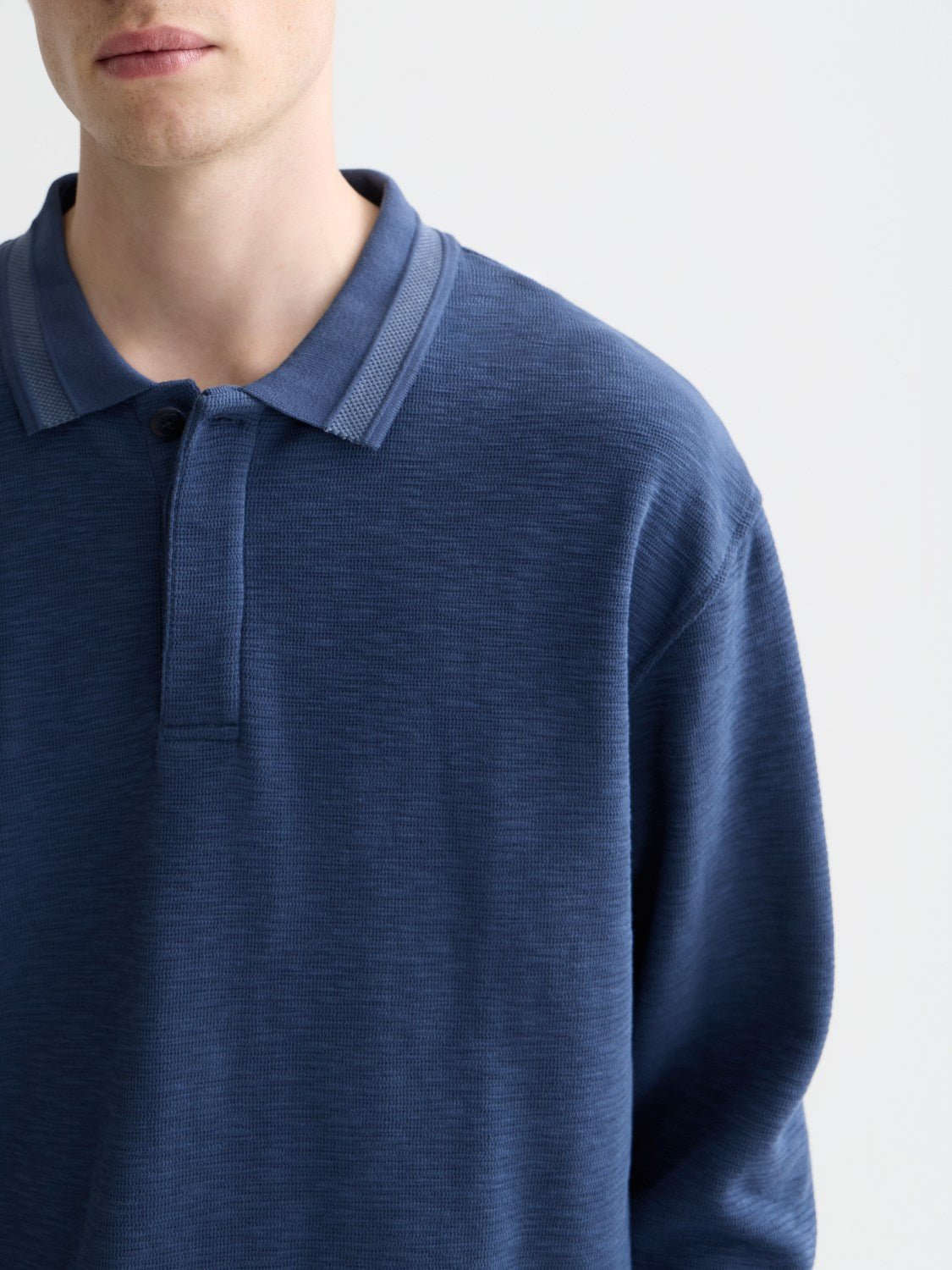 Structured Relaxed-Fit Long-Sleeved Polo - Scotch & Soda South Africa
