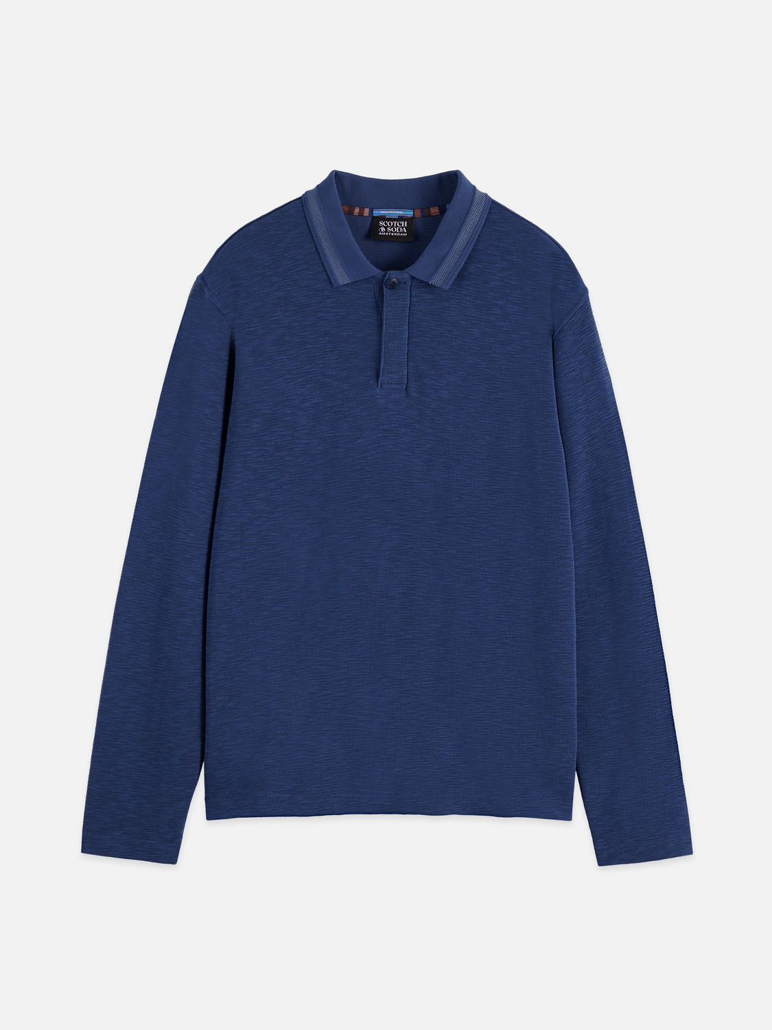 Structured Relaxed-Fit Long-Sleeved Polo - Scotch & Soda South Africa