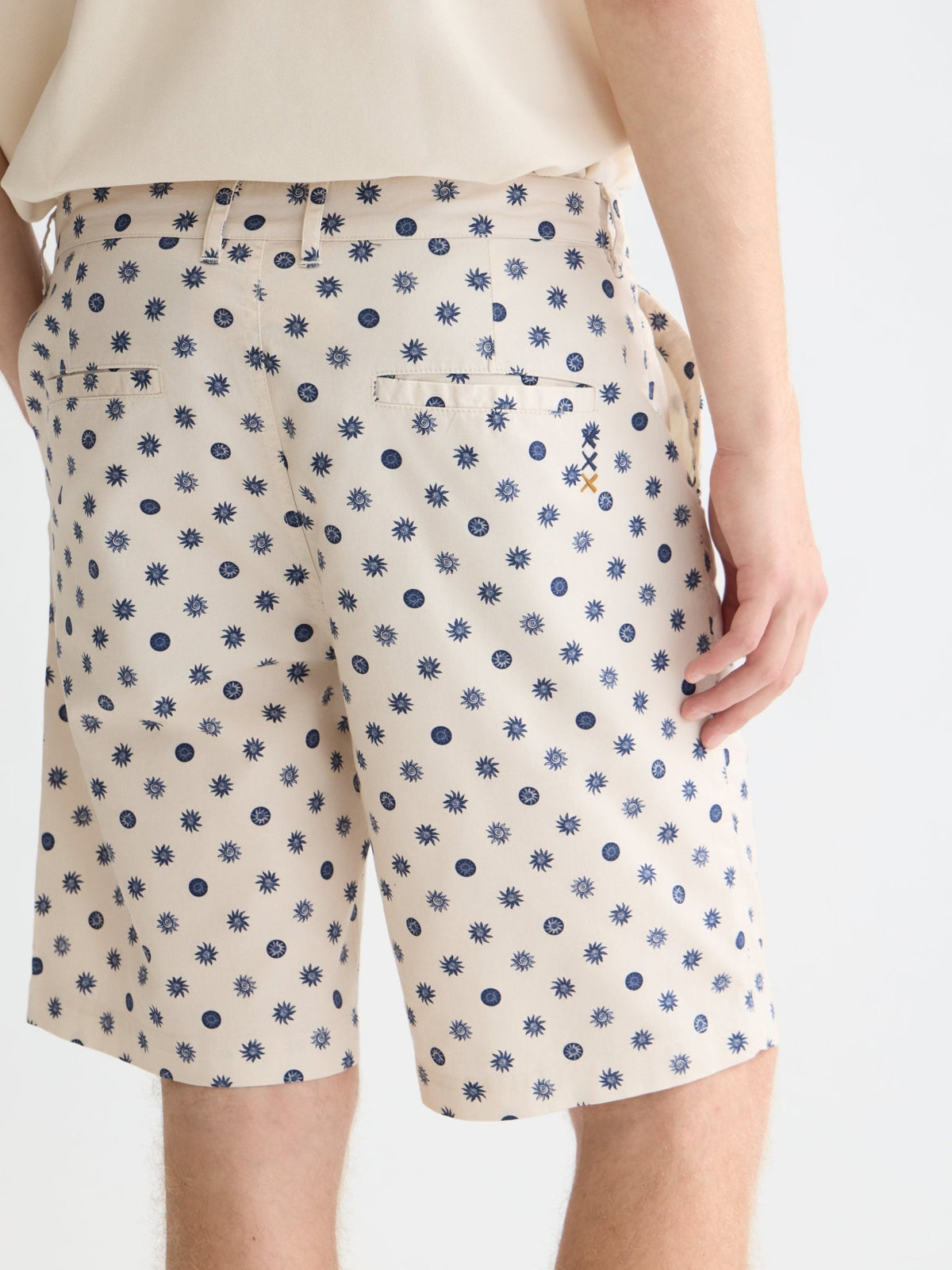 Stuart Printed Stretch Cotton Chino Shorts - Scotch & Soda South Africa