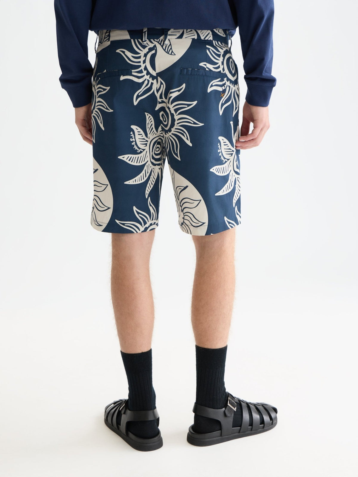 Stuart Printed Stretch Cotton Chino Shorts - Scotch & Soda South Africa