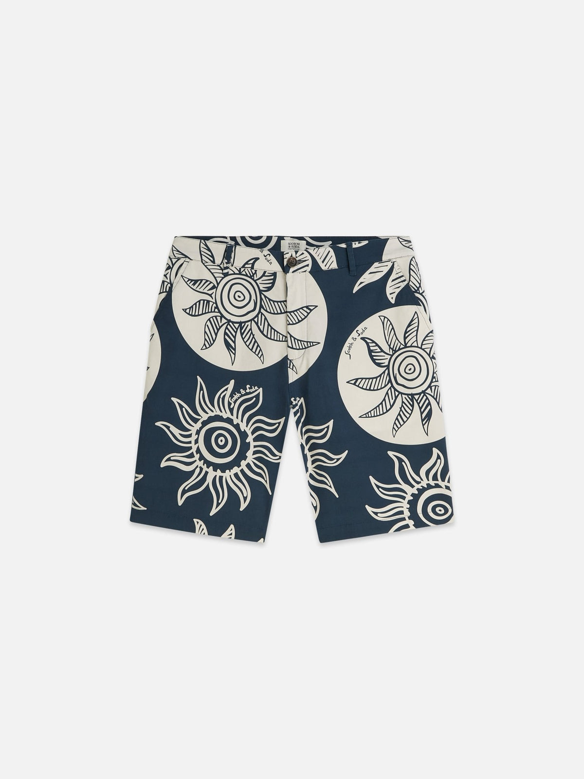 Stuart Printed Stretch Cotton Chino Shorts - Scotch & Soda South Africa