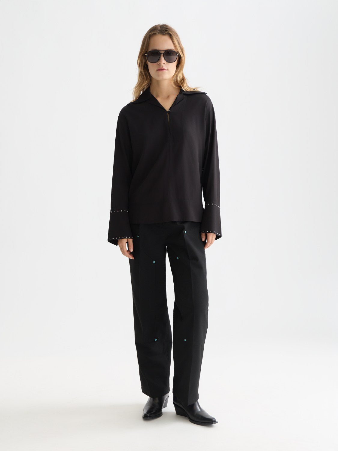 Studded Long Sleeve Shirt - Scotch & Soda South Africa
