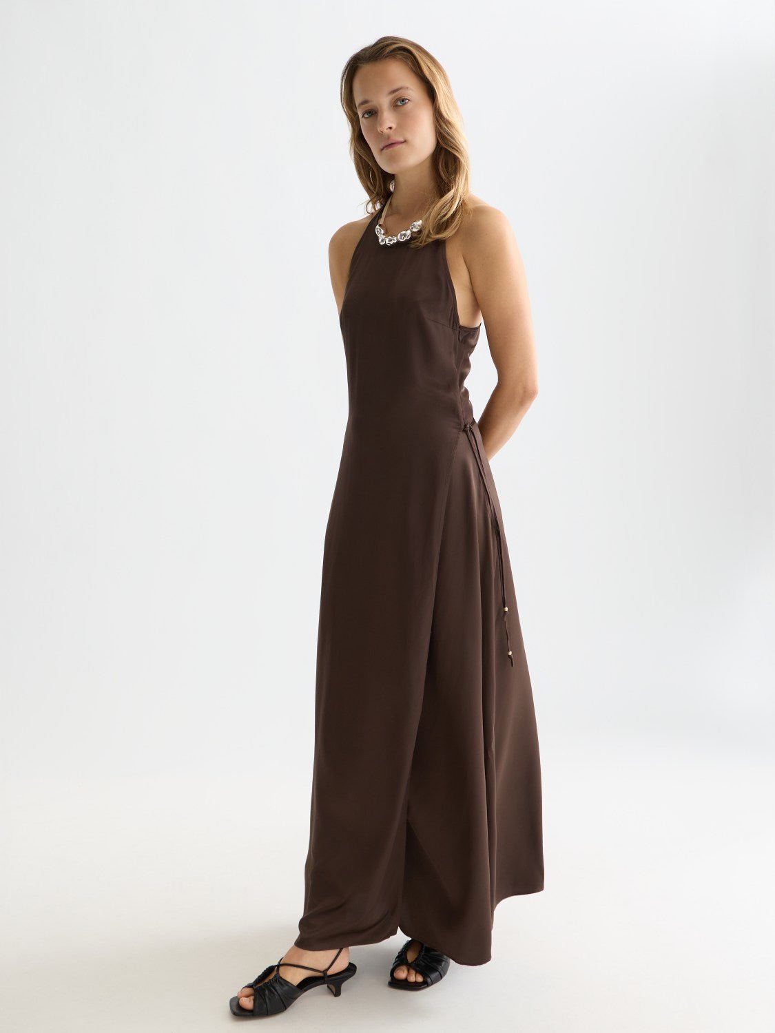 Viscose Maxi Cami Wrap Dress - Scotch & Soda South Africa