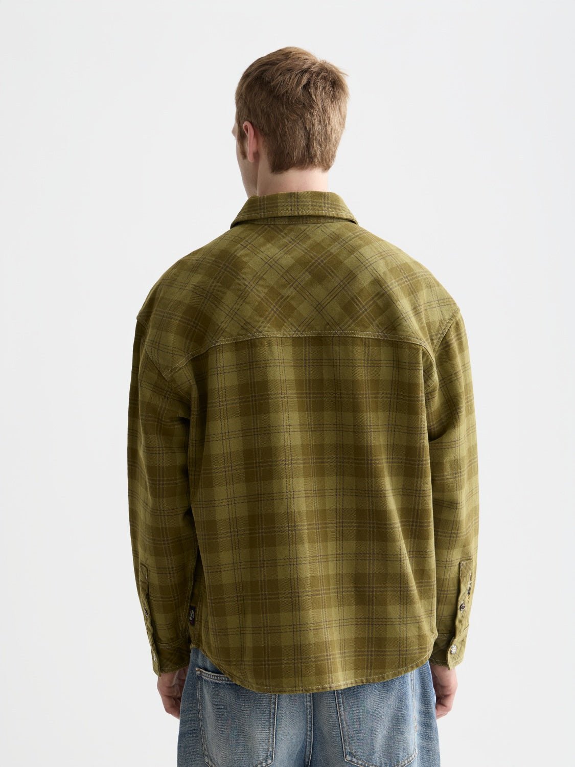 Washed Denim Checked Overshirt - Scotch & Soda South Africa