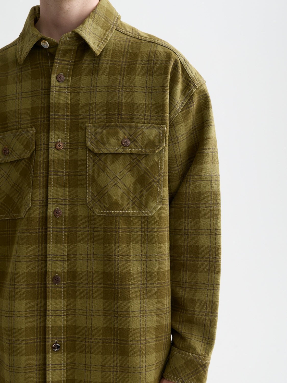 Washed Denim Checked Overshirt - Scotch & Soda South Africa