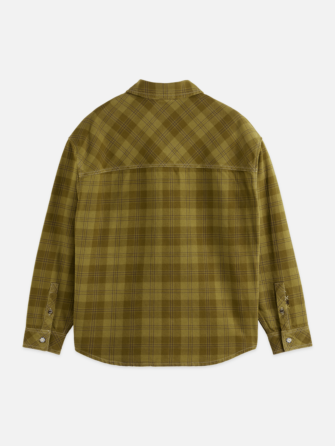 Washed Denim Checked Overshirt - Scotch & Soda South Africa