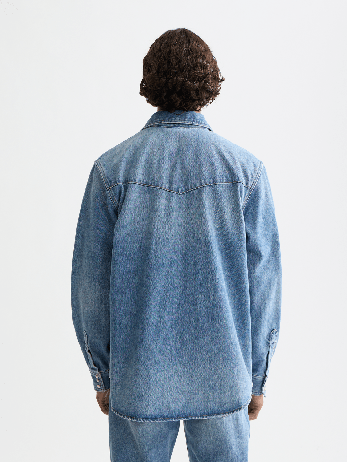 Washed Denim Shirt With Western Details - Scotch & Soda South Africa