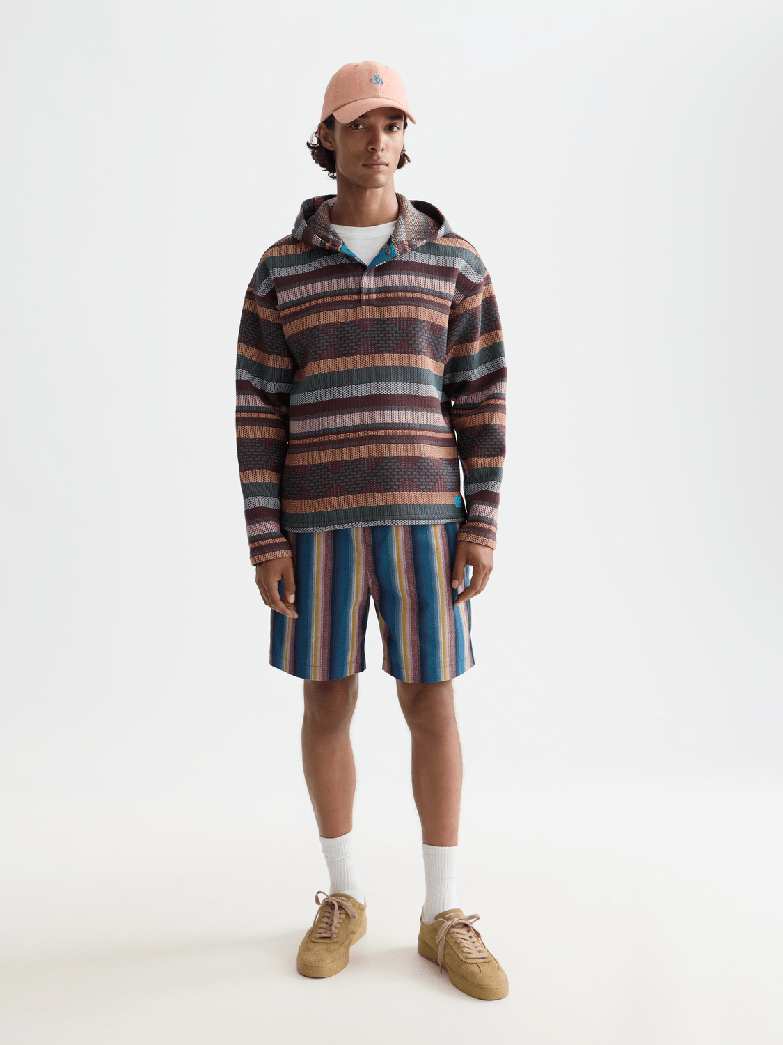 Western Detailed Striped Cotton Loose-Fit Bermuda - Scotch & Soda South Africa