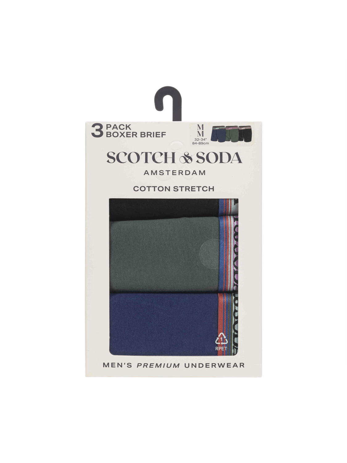 3Pk Mens Cotton Stretch Boxer Brief - Scotch & Soda South Africa