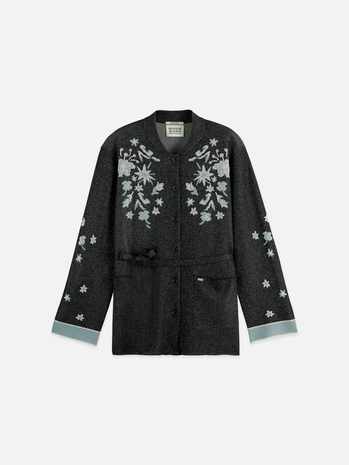 40 Years Jacquard Belted Knitted Jacket - Scotch & Soda South Africa